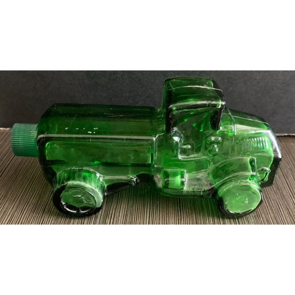 1970's Vintage 6 oz. Avon Green Big Mack Oland After Shave Decanter Bottle Empty